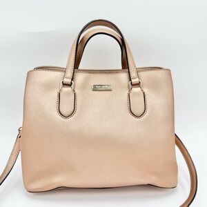 Kate Spade Laurel Way Evangelie satchel/ Champagne/ Rose Gold W/crossbody Strap